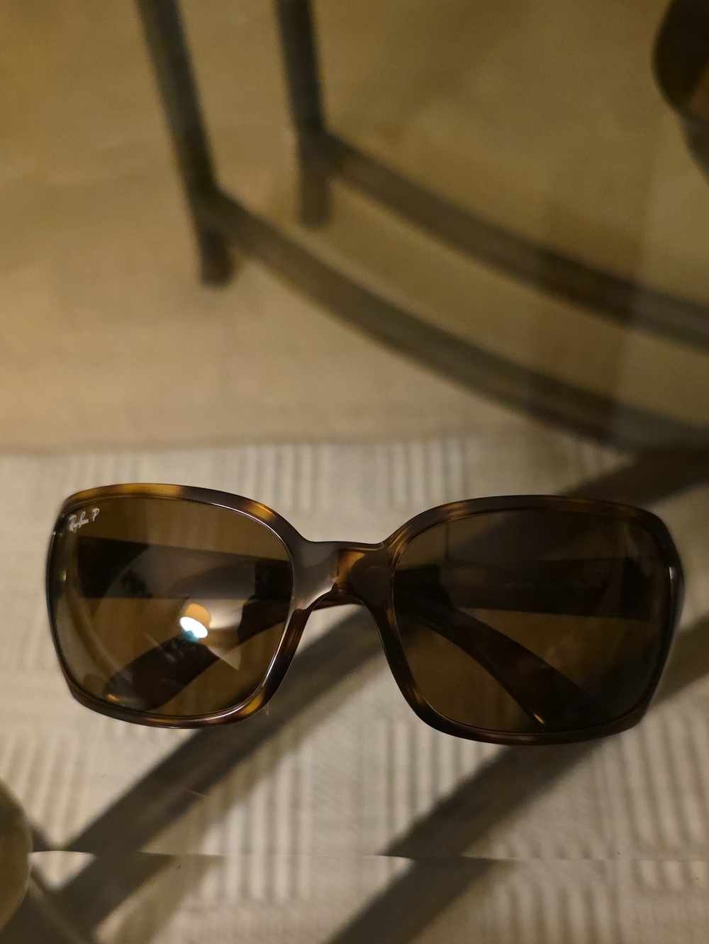 Ray-Ban RB4068 Polarized Sunglasses - Polished Havana Frame -